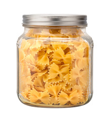 Farfalle Bow Tie Pasta in a Glass Jar