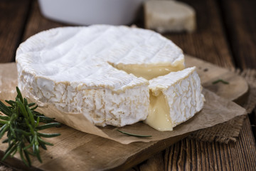 Portion of creamy Camembert