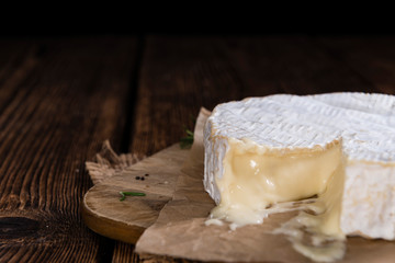 Portion of creamy Camembert