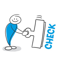 Fototapeta premium Stick Figure Series Blue