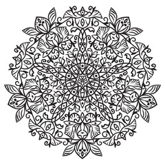 Hand drawing zentangle element.