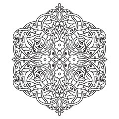 Hand drawing zentangle element.