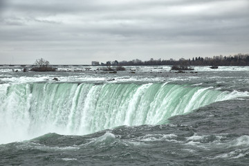 Niagara falls in Canada during winter