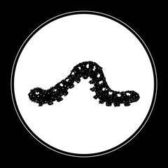 Simple doodle of a caterpillar
