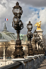 Fototapeta na wymiar Lamp post in Paris