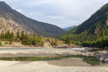 Argut river. Mountain Altai landscape. Russia.