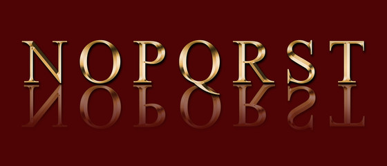 Golden alphabet from 