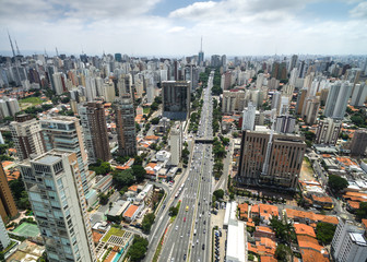 Fototapeta na wymiar Aerial view of Sao Paulo, Brazil
