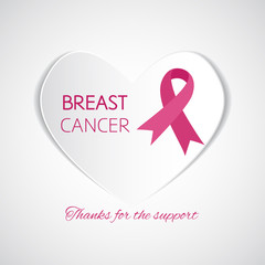 Symbol of breast cancer support