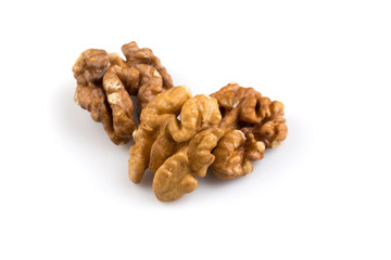 Walnuts isolated on white background