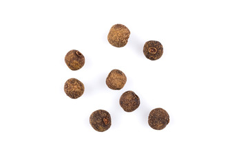 Black pepper isolated on white background