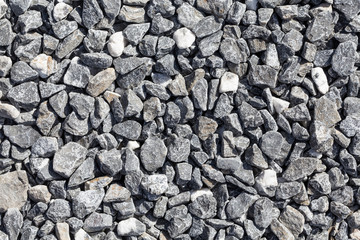 Crushed grey stones