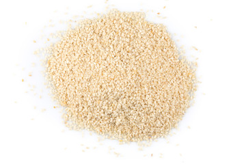 Closeup of lots of sesame seeds
