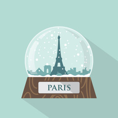 Snow globe of Paris