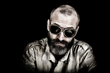 Man with beard and sunglasses