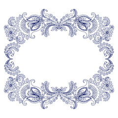 Frame with sketch doodles decorative ornate