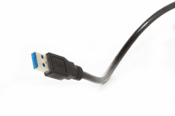 USB plug isolated on white background.