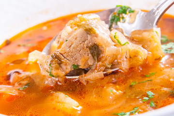 Armenian soup with meat