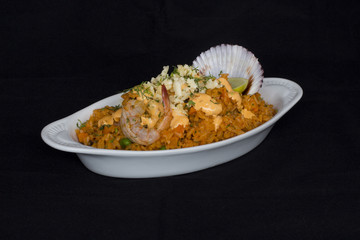 Peru Dish: Rice with Seafood (Arroz con Mariscos)