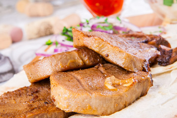 Cooked tongue
