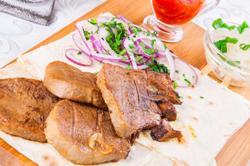 Cooked tongue