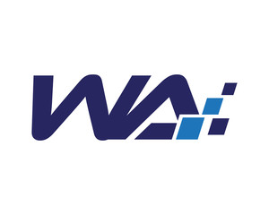 WA digital letter logo