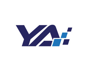 YA digital letter logo