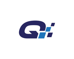 Q digital letter logo