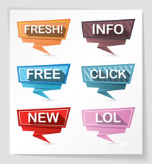 Set of various speech bubbles. EPS10.