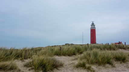 watchtower and sand dunes in holland