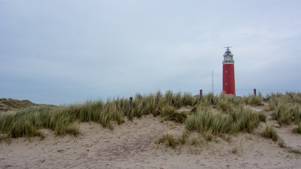 watchtower and sand dunes in holland
