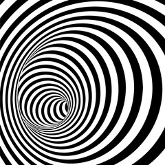 Spiral Striped Abstract Tunnel Background.