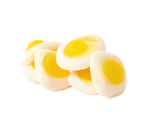 Scrambled egg shaped candy