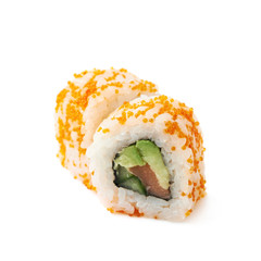 California salmon roll sushi isolated