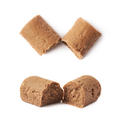 Chocolate praline candy isolated