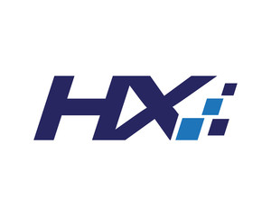 HX digital letter logo