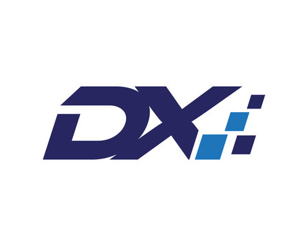 DX digital letter logo