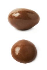 Chocolate glazed nut candy isolated