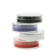 Clown's makeup kit isolated