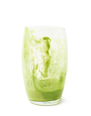 Empty juice glass isolated