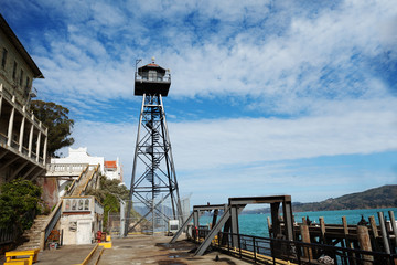Watch tower in Alcatraz prison