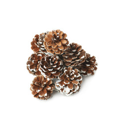 Pile of decorational cones isolated