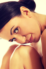 Spa woman looking with desire at the camera