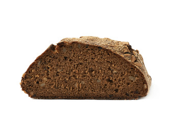 Half of a bread loaf isolated