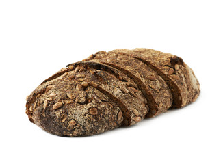 Sliced loaf of bread isolated