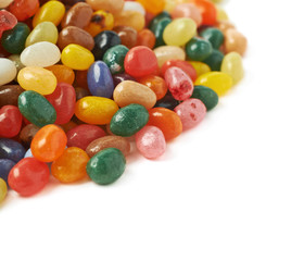 Fototapeta na wymiar Big pile of jelly beans isolated