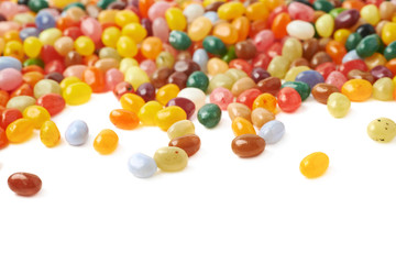 Multiple jelly beans isolated