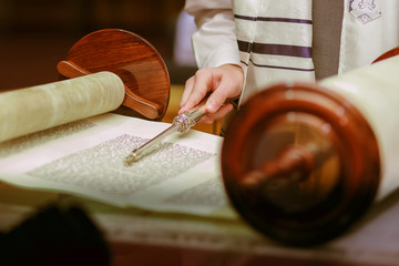 Jewish man dressed in ritual clothing