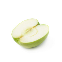 Sliced half of an apple isolated