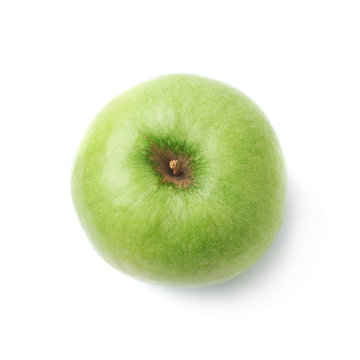 Ripe green apple isolated